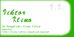 viktor klimo business card